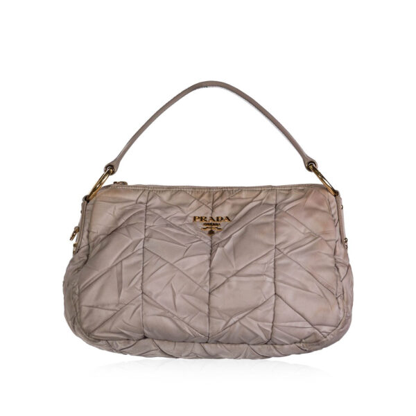 Prada Tessuto Quilted Hobo Handbag - Image 5