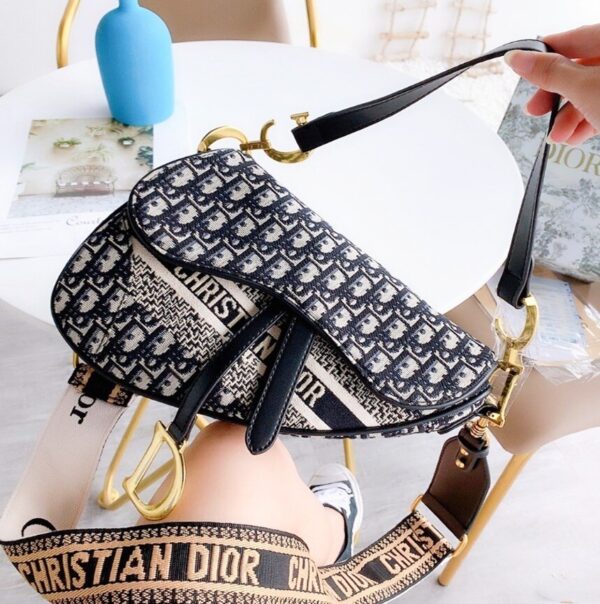 Christian Dior Oblique Saddle Bag CD - Image 2