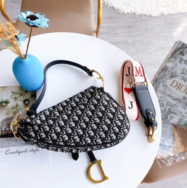 Christian Dior Oblique Saddle Bag CD - Image 4