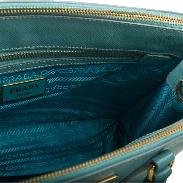 Prada Turquoise Saffiano Small - Image 12