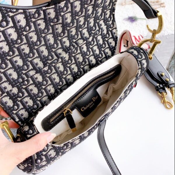 Christian Dior Oblique Saddle Bag CD - Image 6