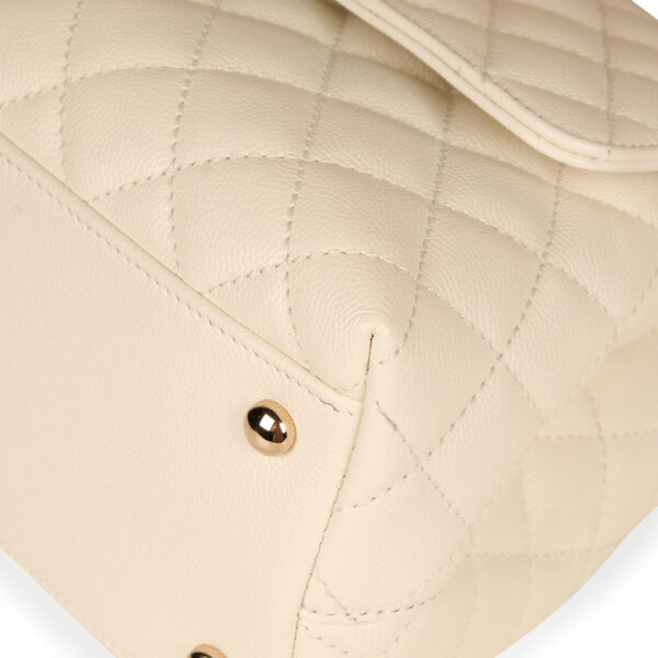 Chanel White Coco Top Handle - Medium - Image 6