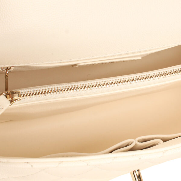 Chanel White Coco Top Handle - Medium - Image 8
