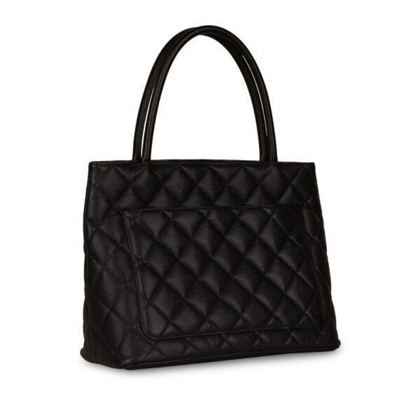 Chanel Vintage Medallion Tote - Black - Image 2