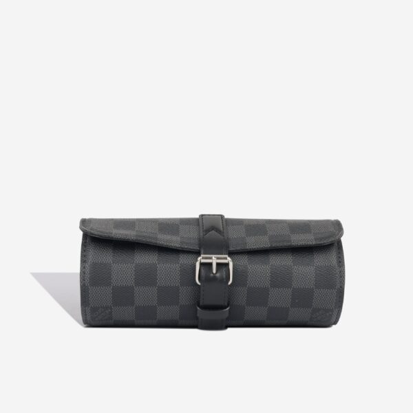 Louis Vuitton 3 Watch Case - Damier Graphite - Image 3