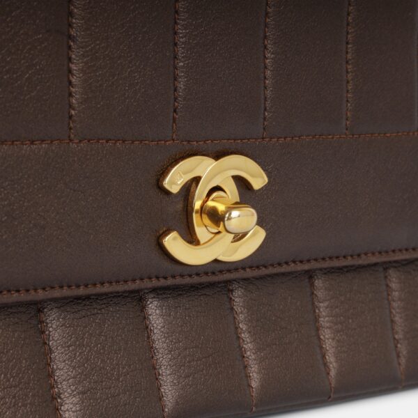 Chanel Vertical Flap Bag - Metallic Bronze - Image 4