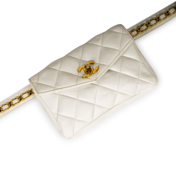 Chanel Vintage Bum Bag - White - Image 3