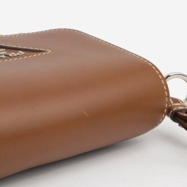 Prada Triangle Logo Plaque Flap - Raffia - Image 2