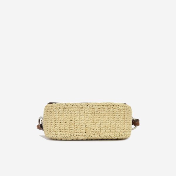 Prada Triangle Logo Plaque Flap - Raffia - Image 3