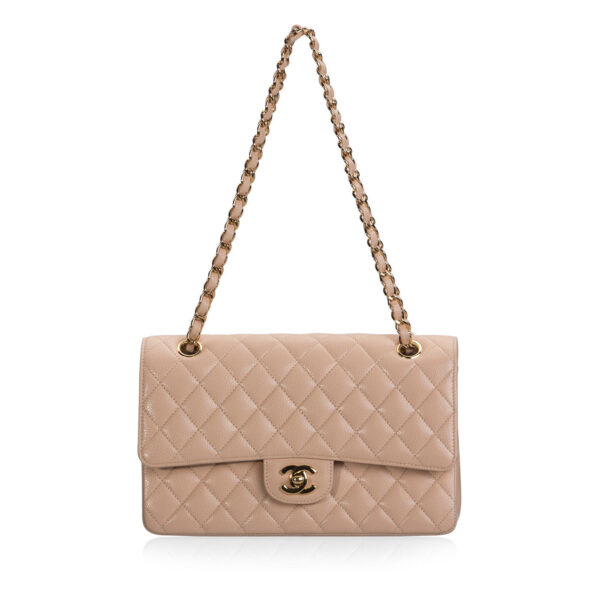Chanel Beige Caviar Classic Flap Bag - Image 8