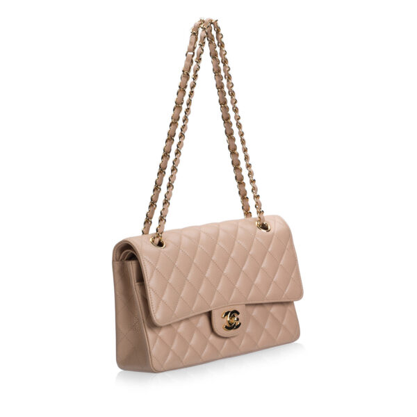 Chanel Beige Caviar Classic Flap Bag - Image 2