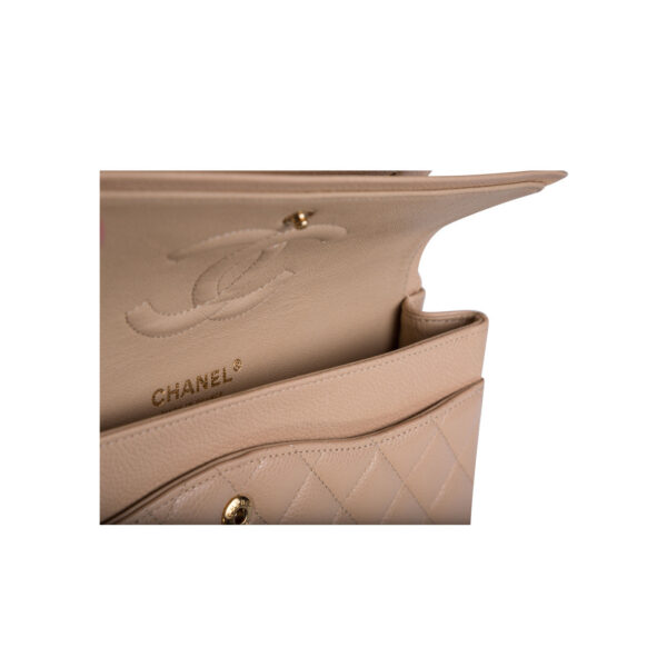 Chanel Beige Caviar Classic Flap Bag - Image 7