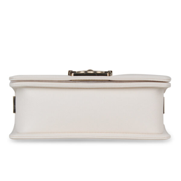 Chanel White Boy Bag - Small - Image 3