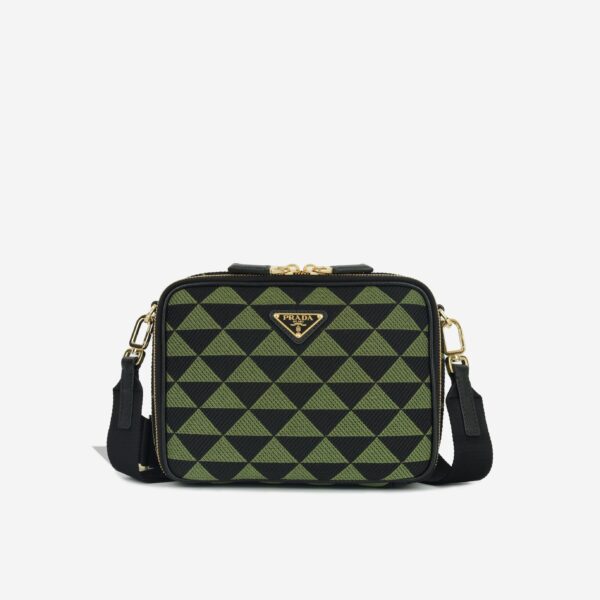 Prada Symbole Embroidered Fabric Bag - Image 5